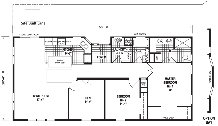 Sycamore 28 X 56 1451 sqft Mobile Home Factory Expo Home