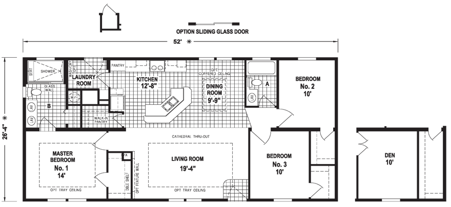 Vidalia 28 X 52 1369 Sqft Mobile Home Factory Expo Home Centers